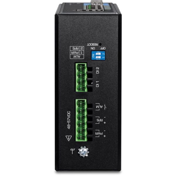 TRENDnet 6-Port Industrial Gigabit L2+ Managed PoE++ DIN Rail Switch, 4 x Gigabit PoE++ Ports, DIN-Rail Mount, 2 x SFP Slots, IP30, VLAN, QoS, LACP, Bandwidth Management, ERPS, Black, TI-BG62i - Image 5