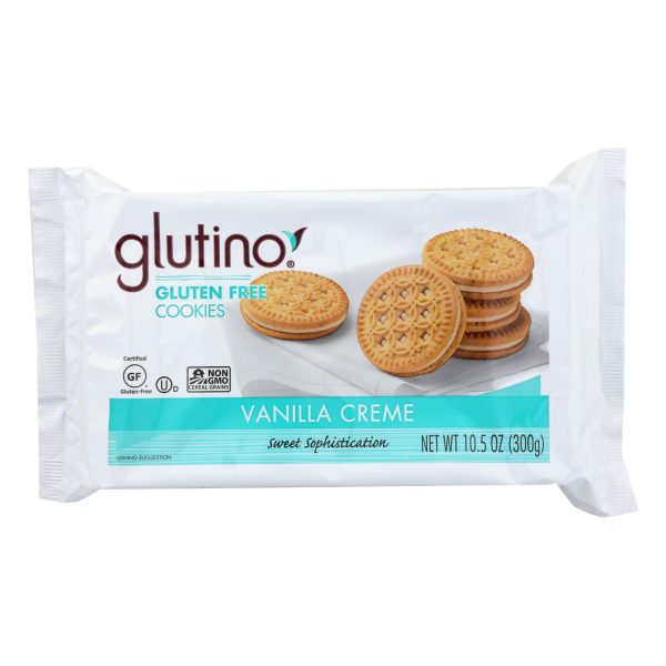 Glutino Creme Cookies - Vanilla - Case of 12 - 10.5 oz. - Image 3