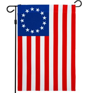 G128 Betsy Ross Historical American Flag Garden Flag | 12x18 Inch | Printed 150D Polyester - Betsy Ross 13 Stars Patriotic Outdoor Flag
