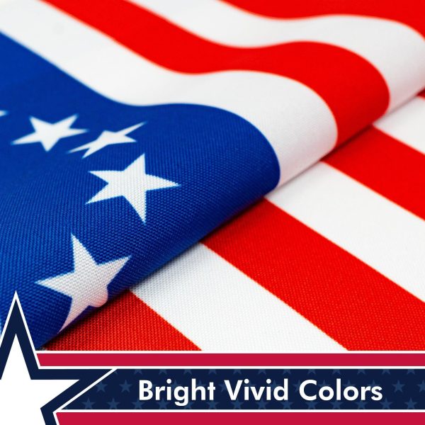 G128 Betsy Ross Historical American Flag Garden Flag | 12x18 Inch | Printed 150D Polyester - Betsy Ross 13 Stars Patriotic Outdoor Flag - Image 3