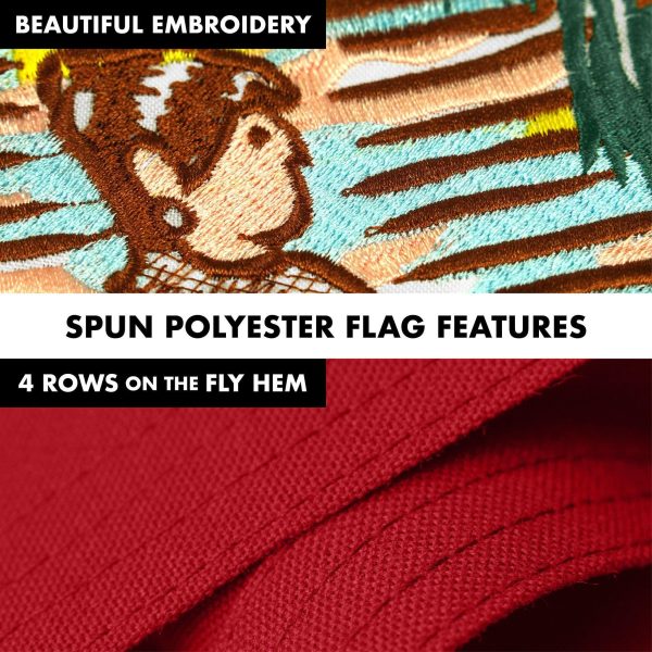 G128 Combo Pack: 6 Ft Tangle Free Aluminum Spinning Flagpole (White) & Florida FL State Flag 3x5 Ft, StormFlyer Series Embroidered 220GSM Spun Polyester | Pole with Flag Included - Image 5