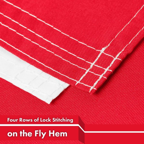 G128 10 Pack: Singapore Singaporean Flag | 3x5 Ft | LiteWeave Pro Series Printed 150D Polyester | Country Flag, Vibrant Colors, Brass Grommets, Thicker and More Durable Than 100D 75D Polyester - Image 5