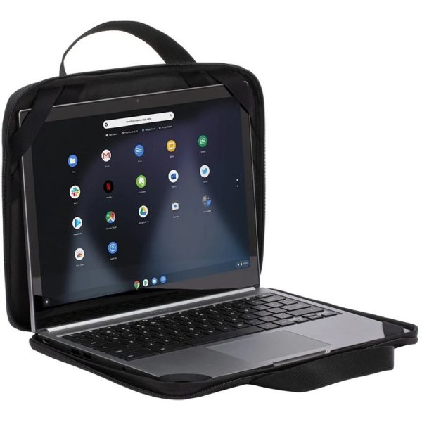 Griffin Survivor Carrying Case (Briefcase) for 11.6" Google Chromebook, Notebook, Tablet, Battery, Charger, Cable, Accessories - Black - Image 2