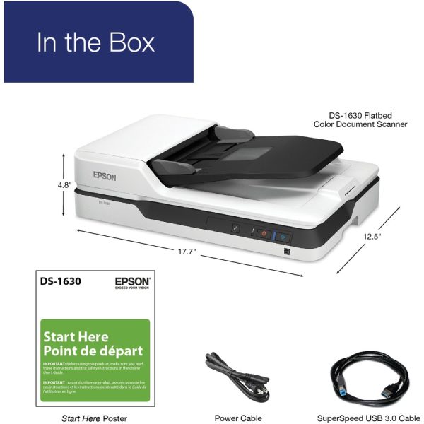 Epson WorkForce DS-1630 Flatbed Scanner - 1200 dpi Optical - Image 7