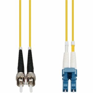 AddOn 1m LC (Male) to ST (Male) Yellow OS2 Duplex Fiber OFNR (Riser-Rated) Patch Cable