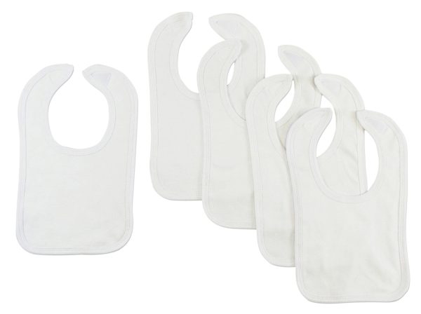 White Interlock Bib (pack Of 5) 1023-w-5