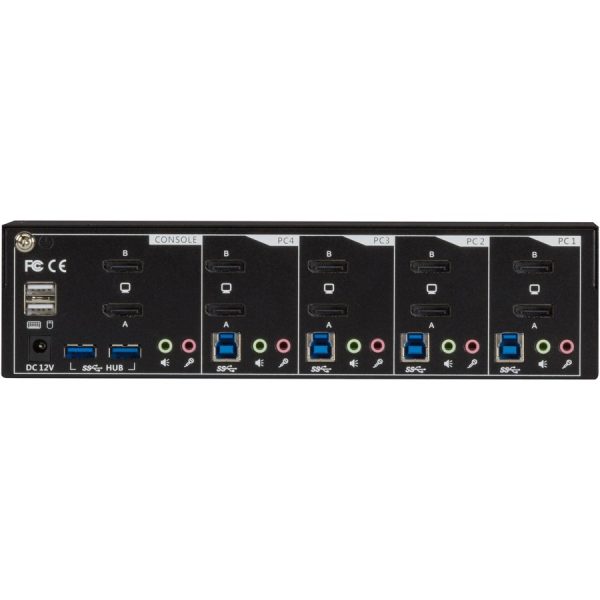 Black Box KVM Switch - Dual-Monitor, DisplayPort 1.2, 4K 60Hz, USB 3.0 Hub, Audio - Image 3
