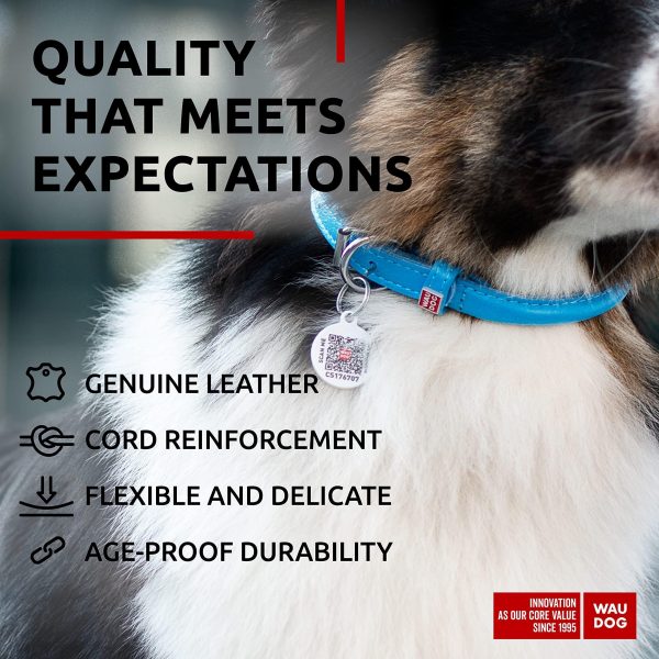 WAUDOG Ultra Soft Rolled Leather Dog Collar for Small Dogs   Soft Padded Dog Collars for Medium Dogs   Puppy Collars for Large Breed Dogs   Male and Female Dog Collar - Image 4