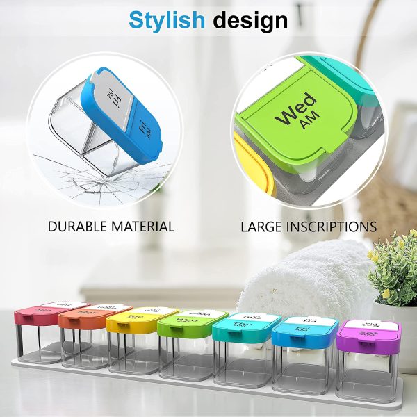 Extra Large Weekly Pill Organizer   XL Daily Pill Box   7 Day Am Pm Jumbo Pill Case Container for Supplements Big Pill Holder Twice A Day Oversized Daily Medicine Organizer for Vitamins - Image 7