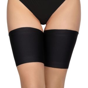 Women elastic thigh bands anti chafing prevent thigh rubbing satin and Satin lined protector anti slip silicone