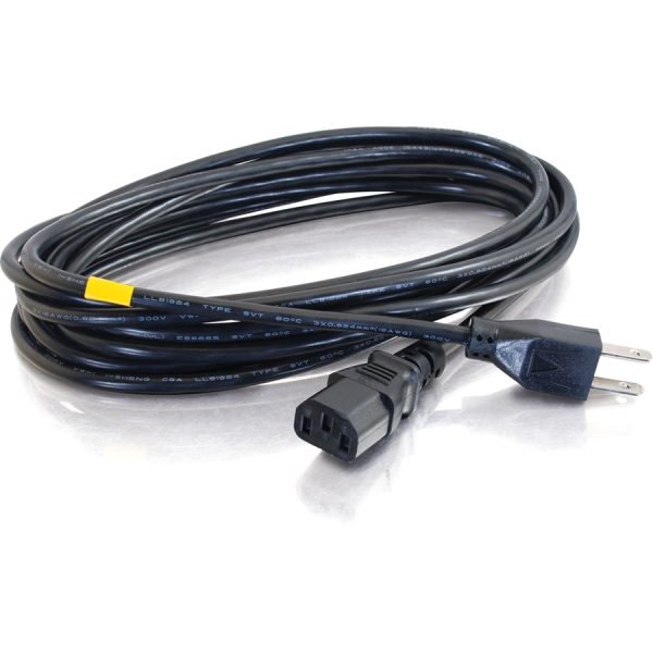 C2G 15ft Power Cord - 18 AWG - NEMA 5-15P to IEC320C13 - Computer Power - Image 2