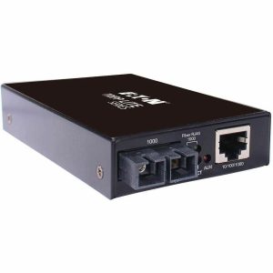 Eaton Tripp Lite Series Hardened Gigabit Fiber to Ethernet Media Converter, 10/100/1000 Mbps, RJ45/SC Multimode, -10° to 60°C, 500 m (1640 ft.), TAA