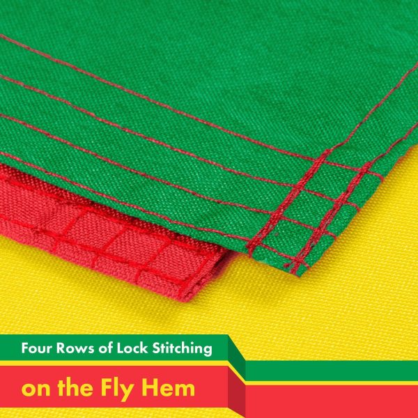 G128 3 Pack: Ethiopia (Ethiopian) Flag | 3x5 feet | Printed 150D Indoor/Outdoor, Vibrant Colors, Brass Grommets, Quality Polyester, Much Thicker More Durable Than 100D 75D Polyester - Image 5