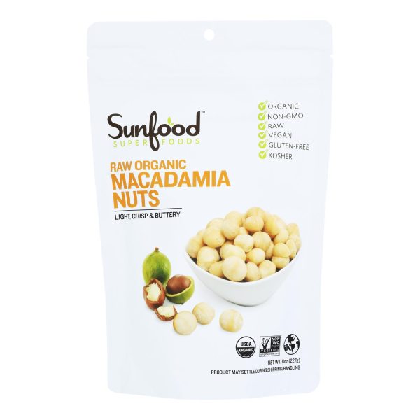 Sunfood - Macadamia Nuts Og2 Raw - EA of 1-8 OZ - Image 2