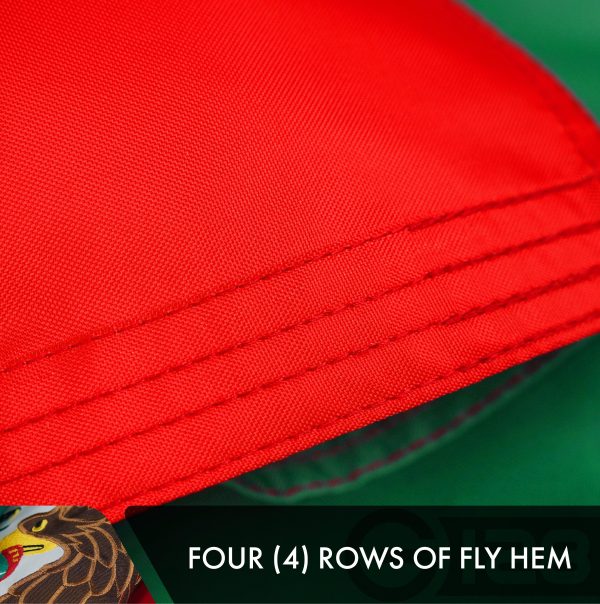 G128 Mexico (Mexican) Flag | 2x3 feet | Double Sided Embroidered 210D - Image 5