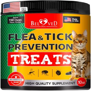 Flea and Tick Prevention Chewable Pills for Dogs and Cats   Revolution Oral Flea Treatment for Pets   Pest Control & Natural Defense   Chewables Small Tablets Made in USA (Chicken (for Cats))