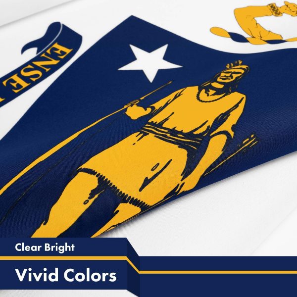 G128 10 Pack: Massachusetts MA State Flag | 3x5 Ft | LiteWeave Pro Series Printed 150D Polyester | Indoor/Outdoor, Vibrant Colors, Brass Grommets, Thicker and More Durable Than 100D 75D Polyester - Image 3