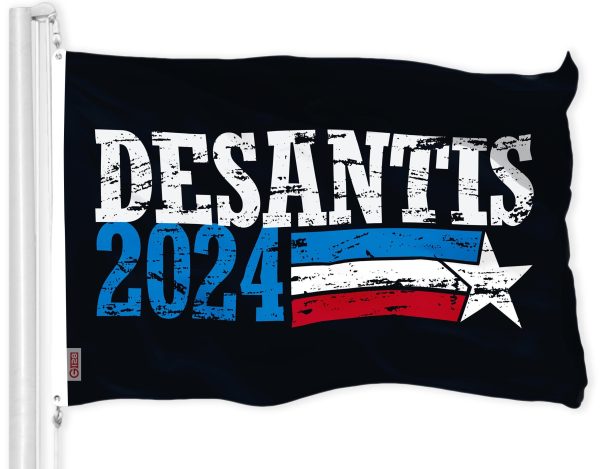 G128 Combo Pack: American USA Flag 3x5 Ft & DeSantis Election 2024 Flag 3x5 Ft | Both LiteWeave Pro Series Printed 150D Polyester, Brass Grommets - Image 2