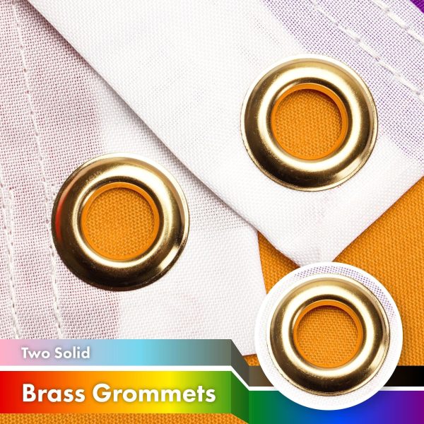 G128 Combo Pack: American USA Flag 3x5 Ft & LGBT Progress Rainbow Pride Flag 3x5 Ft | Both LiteWeave Pro Series Printed 150D Polyester, Brass Grommets - Image 3