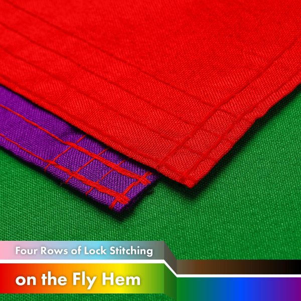 G128 Combo Pack: American USA Flag 3x5 Ft & LGBT Progress Rainbow Pride Flag 3x5 Ft | Both LiteWeave Pro Series Printed 150D Polyester, Brass Grommets - Image 5
