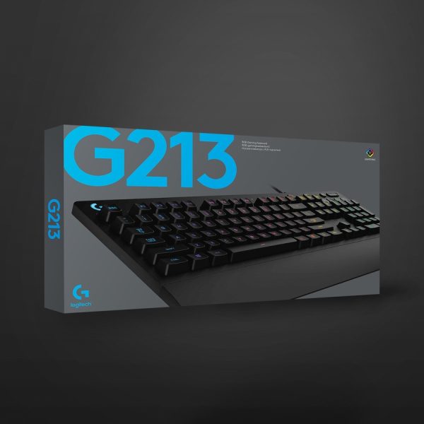 Logitech G213 Prodigy Gaming Keyboard - Wired RGB Backlit Keyboard with Mech-dome Keys, Palm Rest, Adjustable Feet, Media Controls, USB, Compatible with Windows - Image 6