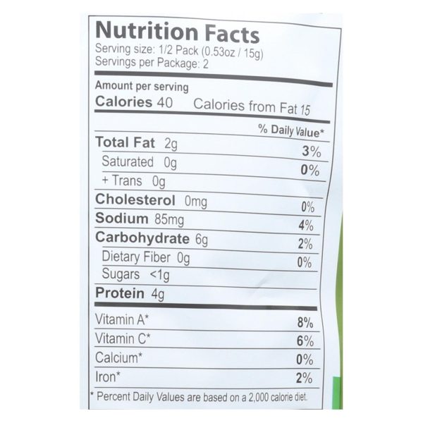 Seasnax Chomperz Crunchy Seaweed Chips - Jalapeno - Case of 8 - 1 oz.