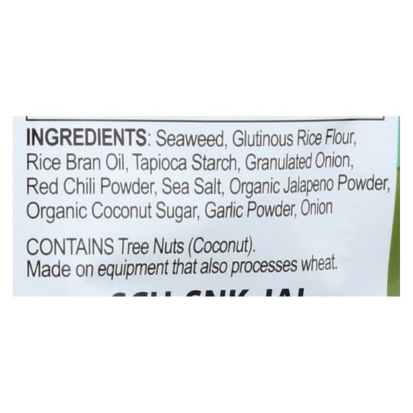 Seasnax Chomperz Crunchy Seaweed Chips - Jalapeno - Case of 8 - 1 oz. - Image 2