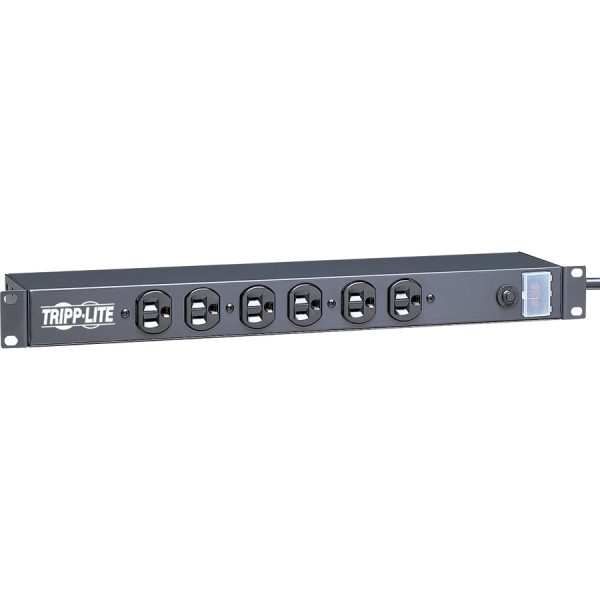 Eaton Tripp Lite Series 1U Rack-Mount Power Strip, 120V, 15A, 5-15P, 12 Outlets (6 Front-Facing, 6-Rear-Facing), 15 ft. (4.57 m) Cord - Image 4