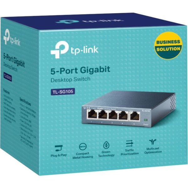 TP-LINK TL-SG105 - 5 Port Gigabit Unmanaged Ethernet Network Switch - Image 3