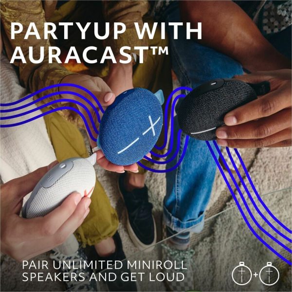 ULTIMATE EARS MINIROLL Ultra-Portable Waterproof Bluetooth Speaker, Big Bass, IP67 Dustproof, 131 ft (40 m) Range - Majestic Blue - Image 4
