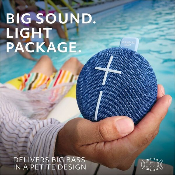 ULTIMATE EARS MINIROLL Ultra-Portable Waterproof Bluetooth Speaker, Big Bass, IP67 Dustproof, 131 ft (40 m) Range - Majestic Blue - Image 6