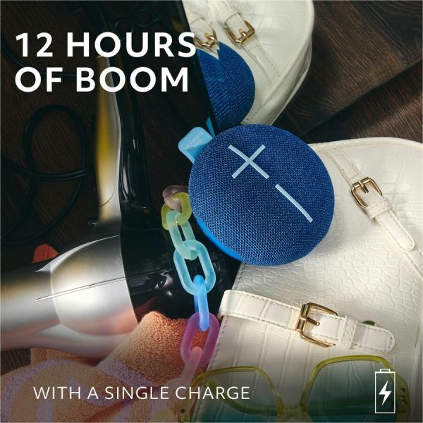 ULTIMATE EARS MINIROLL Ultra-Portable Waterproof Bluetooth Speaker, Big Bass, IP67 Dustproof, 131 ft (40 m) Range - Majestic Blue - Image 7