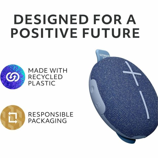 ULTIMATE EARS MINIROLL Ultra-Portable Waterproof Bluetooth Speaker, Big Bass, IP67 Dustproof, 131 ft (40 m) Range - Majestic Blue - Image 10