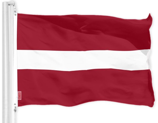 G128 Latvia Latvian Flag | 3x5 Ft | Printed 150D Polyester - Indoor/Outdoor, Vibrant Colors, Brass Grommets, Quality Polyester, Much Thicker More Durable Than 100D 75D Polyester