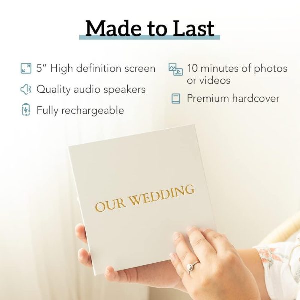 Heirloom Blank Video Book   Create Your Own Digital Greeting Card Gift with Your Memories   Anniversary Christmas Wedding   Plays 10 Minutes of Video and Photos - Image 4