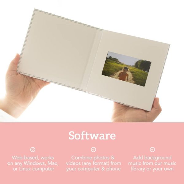 Heirloom Blank Video Book   Create Your Own Digital Greeting Card Gift with Your Memories   Anniversary Christmas Wedding   Plays 10 Minutes of Video and Photos - Image 8