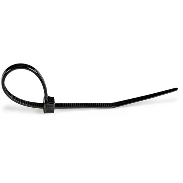 StarTech.com 6"(15cm) Cable Ties, 1-3/8"(39mm) Dia, 40lb(18kg) Tensile Strength, Nylon Self Locking Zip Ties, UL Listed, 100 Pack, Black - Image 2