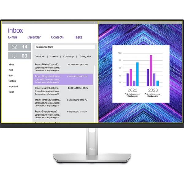 Dell P2423DE 24" Class QHD LCD Monitor - 16:9 - Black, Silver - Image 3