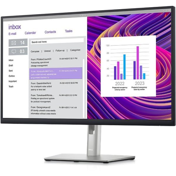 Dell P2723D 27" Class QHD LCD Monitor - 16:9 - Black, Silver - Image 4