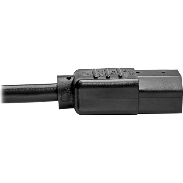 Eaton Tripp Lite Series Computer Power Cord, Right-Angle NEMA 5-15P to C13 - Heavy-Duty, 15A, 125V, 14 AWG, 10 ft. (3.05 m), Black - Image 4