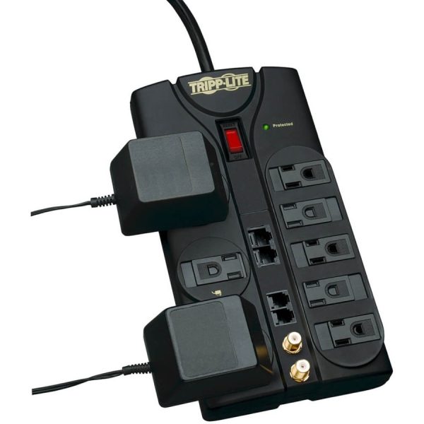 Eaton Tripp Lite Series Protect It! 8-Outlet Surge Protector, 10 ft. Cord, 3240 Joules, Modem/Coax/Ethernet Protection, RJ45 - Image 2