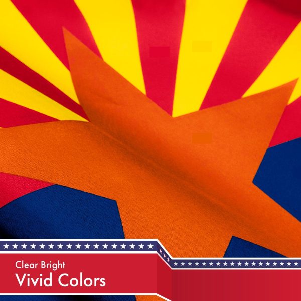 Arizona AZ State Flag 3x5 Ft 3-Pack 150D Printed Polyester By G128 - Image 3