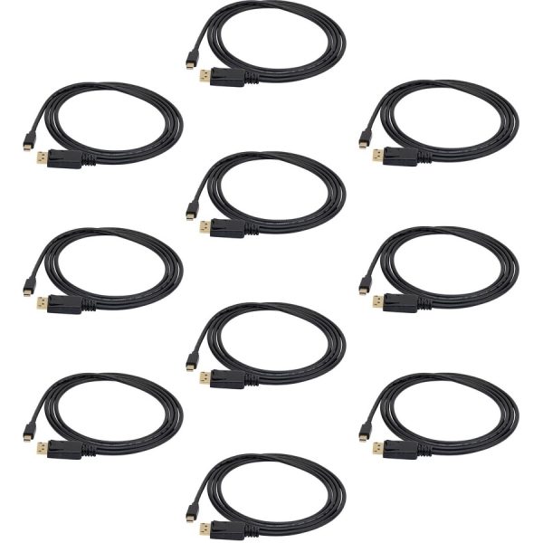 StarTech.com 6ft Mini DisplayPort to DisplayPort 1.2 Cable, 10 Pack, 4K x 2K mDP to DisplayPort Adapter Cable, Mini DP to DP Cord - Image 7