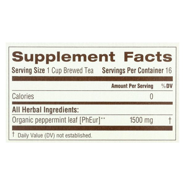 Traditional Medicinals Organic Peppermint Herbal Tea - Caffeine Free - Case of 6 - 16 Bags - Image 3