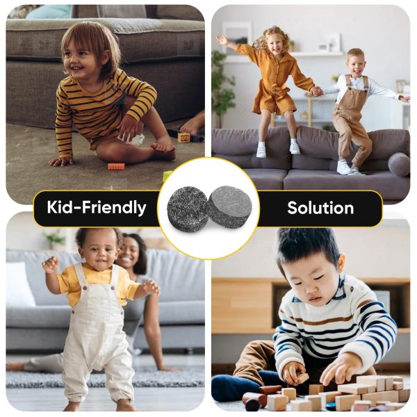 Felt Pads for Cabinet Doors   04  Diameter 128 PCS   Black Self Adhesive Felt Bumpers   Felt Dots to Protect Glass Furniture Walls & Floor   Door Bumpers to Prevent Slamming - Image 8