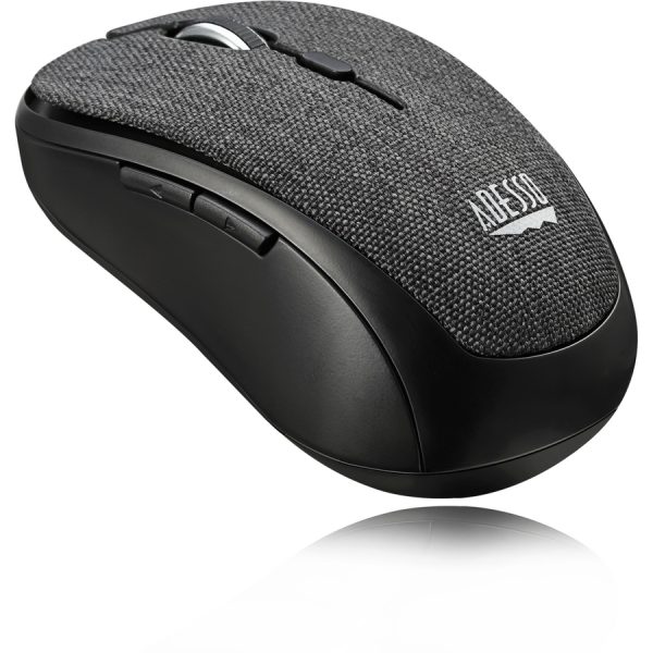 Adesso iMouse S80B - Wireless Fabric Optical Mini Mouse (Black) - Image 2