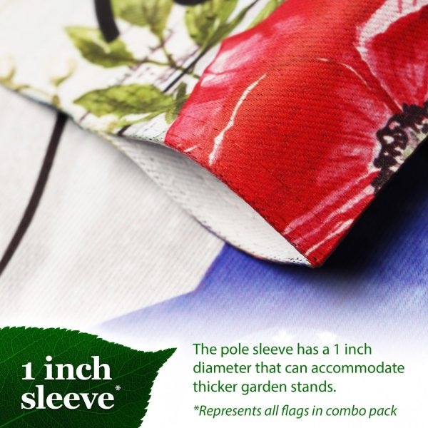 G128 Garden Flag Set Holiday Gnomes 12"x18" 6 pieces Blockout Fabric - Image 5