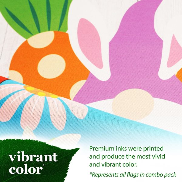 G128 Garden Flag Set Holiday Gnomes 12"x18" 6 pieces Blockout Fabric - Image 6