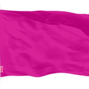 G128 Solid Pink Color Flag | 3x5 feet | Printed 150D, Indoor/Outdoor, Vibrant Colors, Brass Grommets, Quality Polyester, Much Thicker More Durable Than 100D 75D Polyester