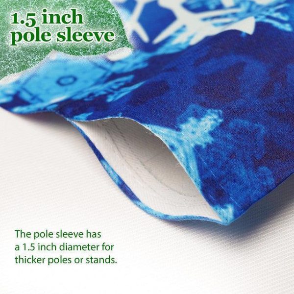 G128 House Flag Let It Snow Snowflakes | 28x40 Inch | Printed Blockout Polyester - Winter Decoration - Image 5
